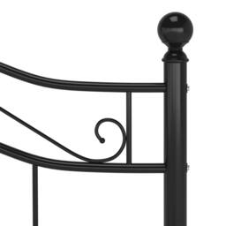 Berkfield Home Comfortable Bed Frame Black Metal 120x200 cm - Size: Small Double - thumbnail 6