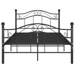 Berkfield Home Comfortable Bed Frame Black Metal 120x200 cm - Size: Small Double - thumbnail 1