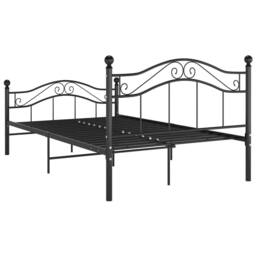 Berkfield Home Comfortable Bed Frame Black Metal 120x200 cm - Size: Small Double - thumbnail 5