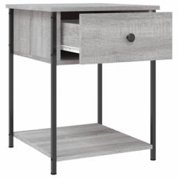 Berkfield Home Elegant Bedside Tables 2 pcs Grey Sonoma 44x45x58 cm Engineered Wood - Size: 44 x 45 x 58 cm - thumbnail 6