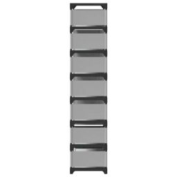 Berkfield Home Shoe Rack 8-Tier Grey 54x28x124 cm Non-woven Fabric - Size: 54 x 28 x 124 cm - thumbnail 6