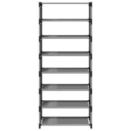 Berkfield Home Shoe Rack 8-Tier Grey 54x28x124 cm Non-woven Fabric - Size: 54 x 28 x 124 cm - thumbnail 5