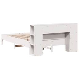 Berkfield Home Decorative Bookcase Bed without Mattress White 150x200 cm King So - thumbnail 6