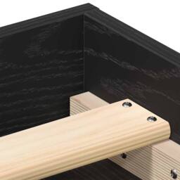 Berkfield Home Bed Frame without Mattress Black Oak 75x190 cm Engineered Wood - thumbnail 8