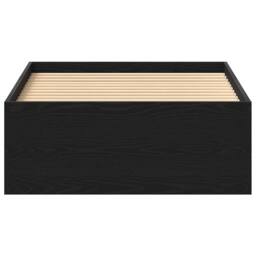 Berkfield Home Bed Frame without Mattress Black Oak 75x190 cm Engineered Wood - thumbnail 5