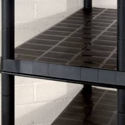 Berkfield Home Storage Shelf 5-Tier Black 274.5x45.7x185 cm Plastic - thumbnail 5