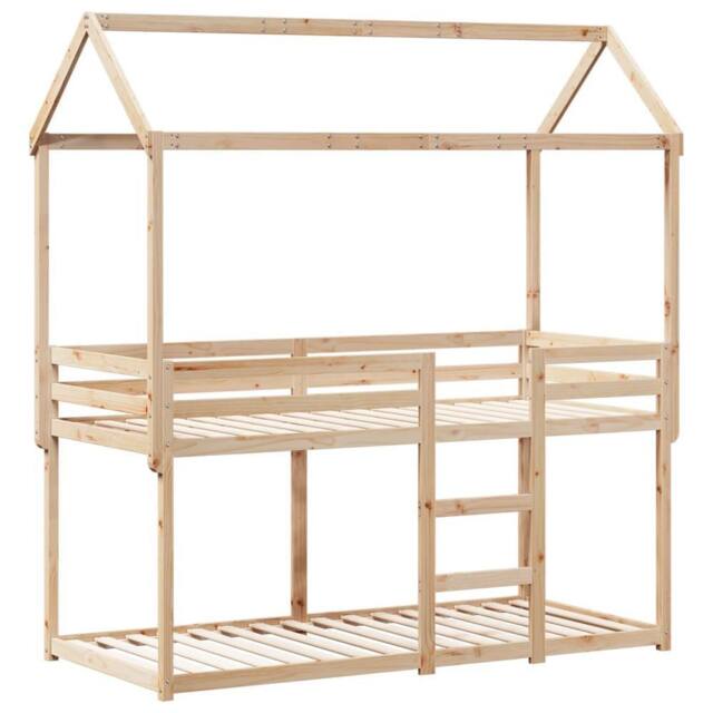 Berkfield Home Beautiful Bunk Bed without Mattress 80x200 cm Solid Wood Pine in Light Brown - image 1