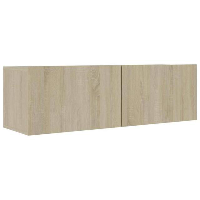 Berkfield Home TV Cabinet Sonoma Oak 100x30x30 cm Engineered Wood in Light Tan - Size: 100 x 30 x 30 cm - image 1