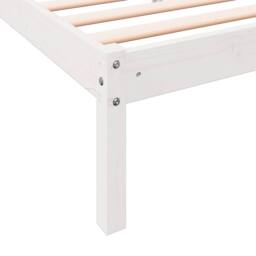 Berkfield Home Decorative Extra Long Bed Frame without Mattress White 160x220 cm - thumbnail 7
