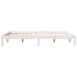 Berkfield Home Decorative Extra Long Bed Frame without Mattress White 160x220 cm - thumbnail 5