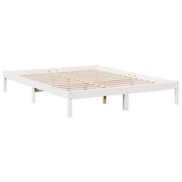 Berkfield Home Decorative Extra Long Bed Frame without Mattress White 160x220 cm - thumbnail 6