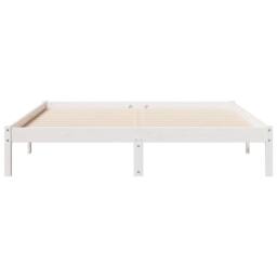 Berkfield Home Decorative Extra Long Bed Frame without Mattress White 160x220 cm - thumbnail 4