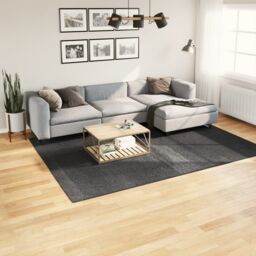 Berkfield Home Rug IZA Short Pile Scandinavian Look Anthracite 200x280 cm in Black - Size: Medium - thumbnail 1