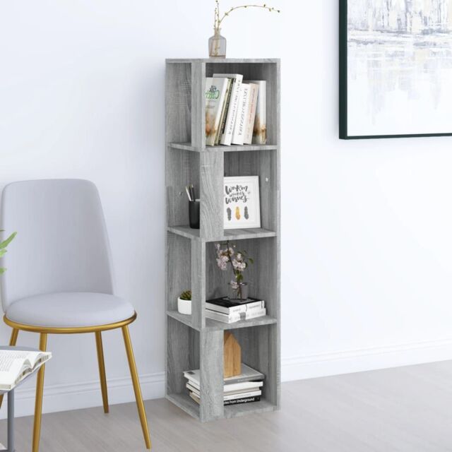 Berkfield Home Corner Cabinet Grey Sonoma 33x33x132 cm Engineered Wood - Size: 33 x 33 x 132 cm - image 1