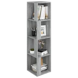 Berkfield Home Corner Cabinet Grey Sonoma 33x33x132 cm Engineered Wood - Size: 33 x 33 x 132 cm - thumbnail 6