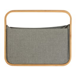 Orsina Bath Storage Basket With Handle, Multiuse Laundry & Cleaning Organizer, Portable Bathroom Hamper For Towels in Grey - thumbnail 1