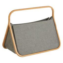 Orsina Bath Storage Basket With Handle, Multiuse Laundry & Cleaning Organizer, Portable Bathroom Hamper For Towels in Grey - thumbnail 3