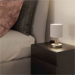 Loops 2 PACK Sleek Satin Nickel Table Lamp for Stylish Indoor Lighting in Metallics - thumbnail 3