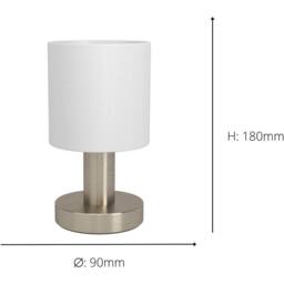Loops 2 PACK Sleek Satin Nickel Table Lamp for Stylish Indoor Lighting in Metallics - thumbnail 4