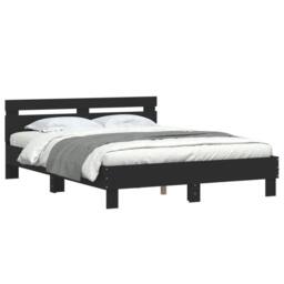 Berkfield Home Durable Bed Frame with LED without Mattress Black 140x200 cm - thumbnail 1