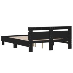Berkfield Home Durable Bed Frame with LED without Mattress Black 140x200 cm - thumbnail 9