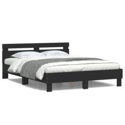 Berkfield Home Durable Bed Frame with LED without Mattress Black 140x200 cm - thumbnail 5