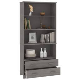 Berkfield Home Highboard HAMAR Solid Wood Pine Light Grey - thumbnail 6