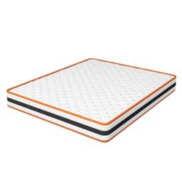 MCC Direct SuperKing Mattress Breathable Memory Foam Sprung OEKO-TEX Certified Mattress in White - Size: Super King