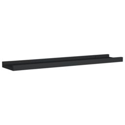 Berkfield Home Picture Frame Ledge Shelves 2 pcs Black 60x9x3 cm MDF - Size: 60 x 9 x 3 cm - thumbnail 3