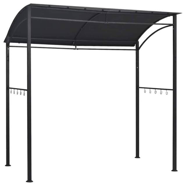 Berkfield Home BBQ Gazebo 215x150x220 cm Anthracite Steel in Black - Size: 215 x 150 x 220 cm - image 1
