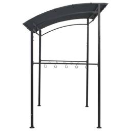 Berkfield Home BBQ Gazebo 215x150x220 cm Anthracite Steel in Black - Size: 215 x 150 x 220 cm - thumbnail 4
