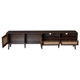 Tokpiedi Stylish Living Room Credenza Sideboard Media Center in Brown - thumbnail 9