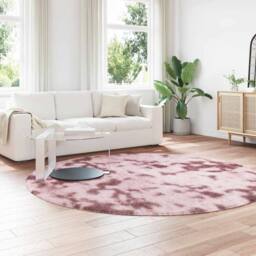 Berkfield Home Shaggy Rug High Pile NAVARRA Dusty Pink 240x240 cm Polyester - Size: Medium
