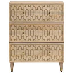 Berkfield Home Side Cabinets 2 pcs 60x33x75 cm Solid Wood Mango in Brown - Size: 60 x 33 x 75 cm - thumbnail 4