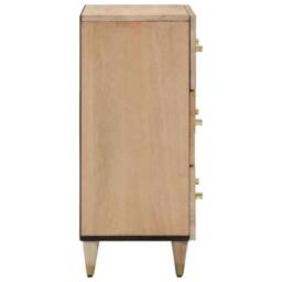 Berkfield Home Side Cabinets 2 pcs 60x33x75 cm Solid Wood Mango in Brown - Size: 60 x 33 x 75 cm - thumbnail 5