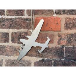 Poppyforge Hanging Lancaster Garden Art - Bare Metal/Ready to Rust - W20 x H20 cm in Silver