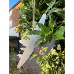 Poppyforge Hanging Lancaster Garden Art - Bare Metal/Ready to Rust - W20 x H20 cm in Silver - thumbnail 4