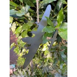 Poppyforge Hanging Lancaster Garden Art - Bare Metal/Ready to Rust - W20 x H20 cm in Silver - thumbnail 2