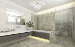 Loops Flush Ceiling Light IP44 Bathroom Colour Chrome Shade Clear Crystal Bulb G9 4x3W - thumbnail 3