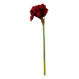 Orsina Amaryllis Stem - 72cm Burgundy, Deep Burgundy Petals With Realistic Texture & Form, Striking Faux Flower in Red - thumbnail 1