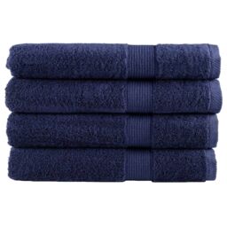 Berkfield Home Premium Sauna Towels SOLUND 4pcs Navy Blue 80x200cm 600gsm - thumbnail 1