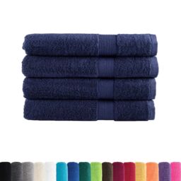 Berkfield Home Premium Sauna Towels SOLUND 4pcs Navy Blue 80x200cm 600gsm - thumbnail 2