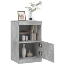 Berkfield Home Sideboard with LED Lights Concrete Grey 41x37x67 cm - Size: 41 x 37 x 67 cm - thumbnail 5