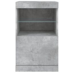 Berkfield Home Sideboard with LED Lights Concrete Grey 41x37x67 cm - Size: 41 x 37 x 67 cm - thumbnail 6