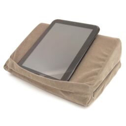 mysmartbuy Tablet Holder Cushion with Inner Pocket - Angled Pillow Device Stand for Tablets, Phones, E-Readers & Books - Grey, 22 x 30 x 24cm - thumbnail 1
