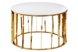 Orsina Luxe Coffee Table With Gold Finish Frame, Stainless Steel Decorative For Livingroom, Durable Coffee Table - thumbnail 3