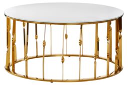 Orsina Luxe Coffee Table With Gold Finish Frame, Stainless Steel Decorative For Livingroom, Durable Coffee Table - thumbnail 2