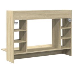 Berkfield Home Wall-Mounted Desk Sonoma Oak 105x48x75 cm Engineered Wood in Brown - Size: 105 x 48 x 75 cm - thumbnail 6