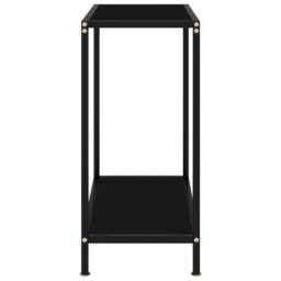 Berkfield Home Console Table Black 60x35x75 cm Tempered Glass - Size: 60 x 35 x 75 cm - thumbnail 3