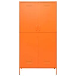 Berkfield Home Wardrobe Orange 90x50x180 cm Steel - Size: 90 x 50 x 180 cm - thumbnail 3